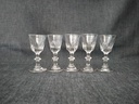 Série de 5 anciens verres à liqueur taillés, Baccarat XIXe siècle, modèle Caton