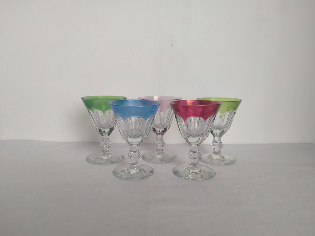 Série de 5 verres colorés