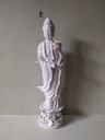 Déesse bouddhiste Guan yin, Blanc de Chine, statuette