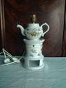 Ancienne tisanière montée en lampe porcelaine de Paris XIXe siècle