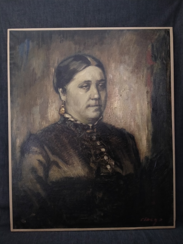 Portrait de Madame Claeys, signé Albert Claeys (école belge)