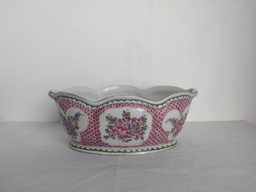 [23020/3] Corbeille en porcelaine de la Compagnie des Indes, XVIIIe siècle, Canton rose