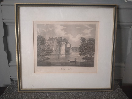 [A037] Gravure anglaise, "Scotney Castle", Amsinck, Byrne