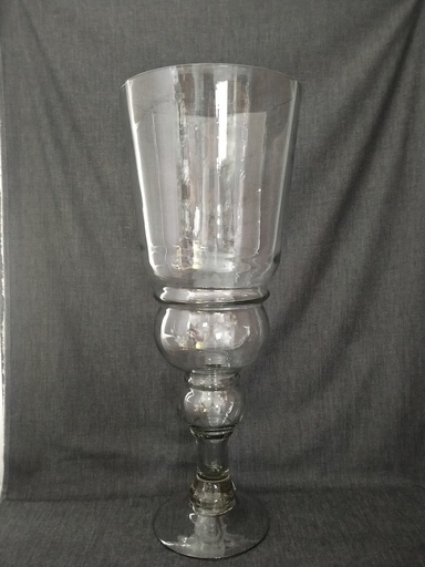 [23009] Grand vase de mariée ancien en verre en forme de verre à absinthe