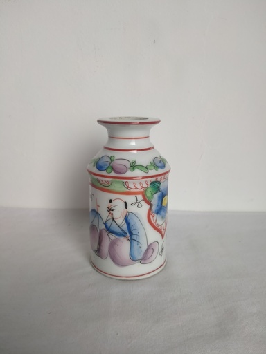 [23050] Flacon en porcelaine de Bayeux, décor au chinois