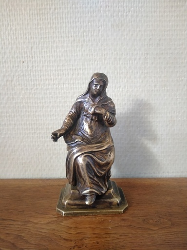 [24011] Petit bronze représentant une Mater Dolorosa dans le goût du XVIIe siècle