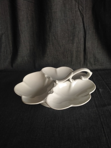 [24034] Mendiant en porcelaine blanche Art Nouveau