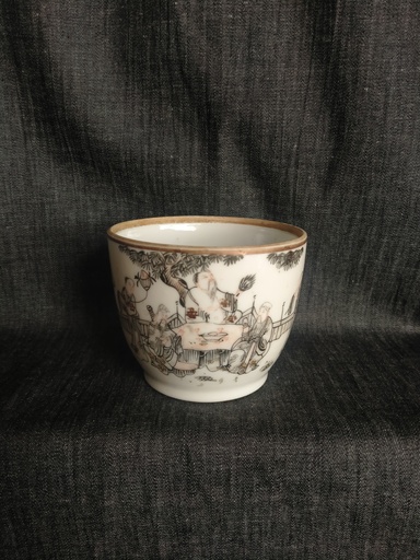 [24054/1] Goblet en porcelaine chinoise décor de grisaille XVIIIe siècle